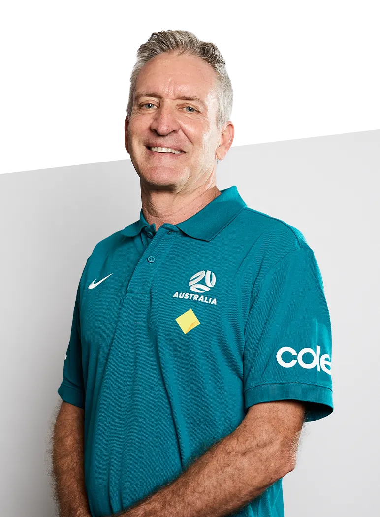 Dr Mark Jones in a Football Australia polo